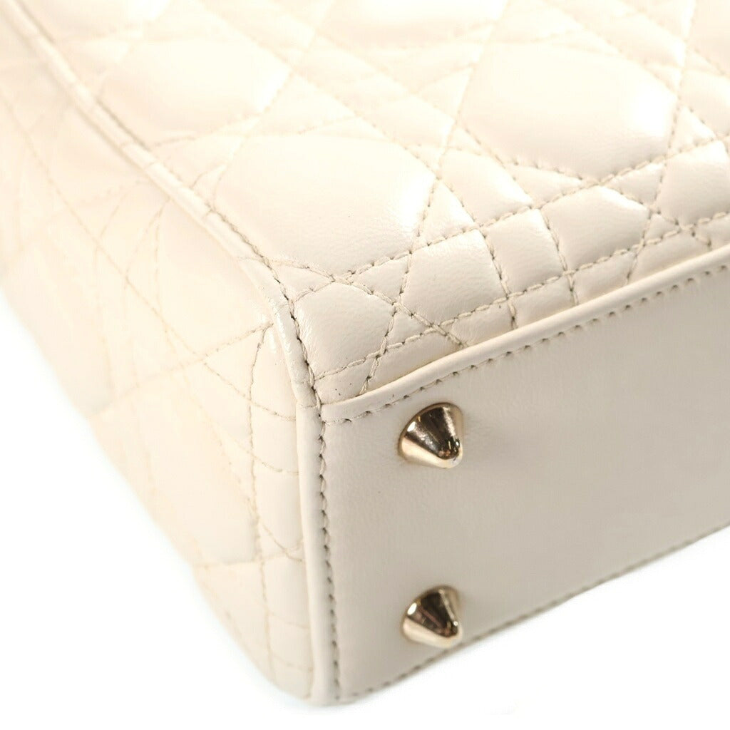 DIOR(ディオール) マイレディ ディオール ハンドバッグ ショルダーバッグ 2WAY ホワイト レザー M0538ONGE_M030