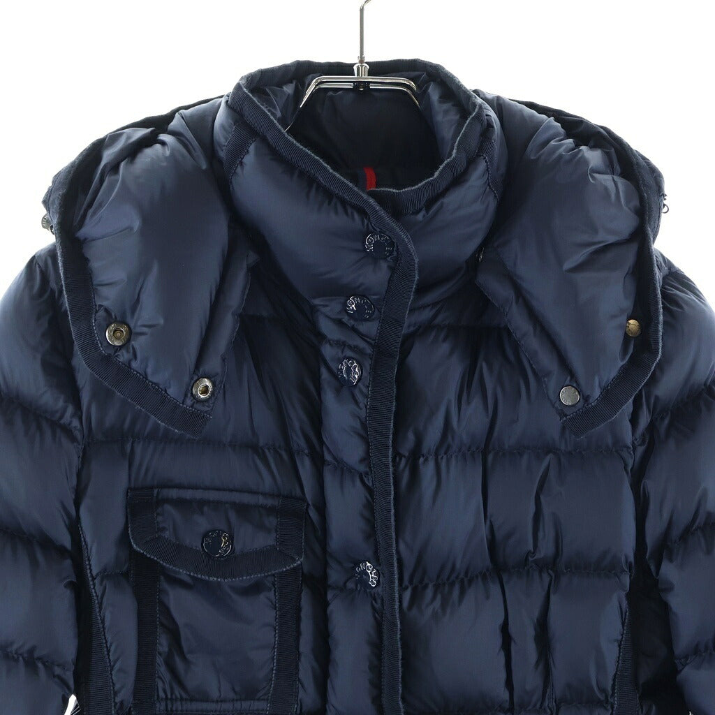 MONCLER(モンクレール) HERMINE エルミンヌ ダウンコート フード付き ナイロン ネイビー C20934930005 53048