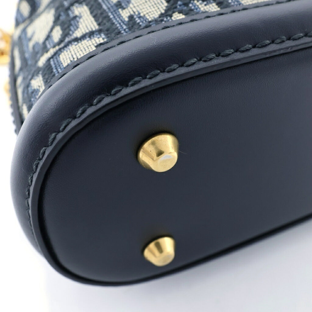 DIOR(ディオール) オブリーク ジャガード セディオール スモール ショルダーバッグ ハンドバッグ WAY ネイビー キャンバス×レザー 28-MA-1203