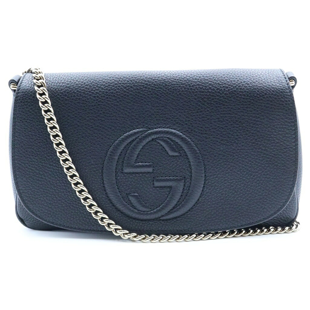 GUCCI(グッチ) ソーホー チェーンショルダーバッグ ハンドバッグ ブラック レザー 536224