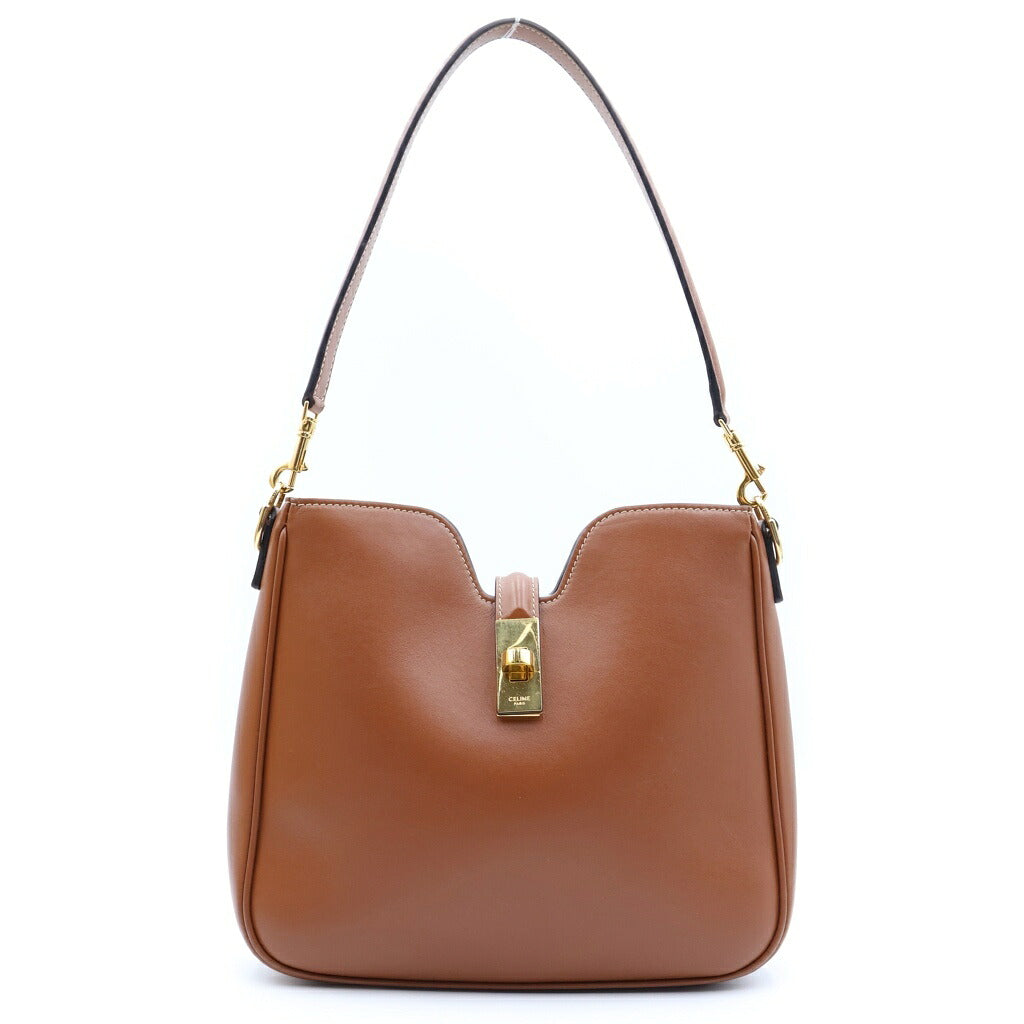 CELINE(セリーヌ) セーズ カミーユ16 スモール ソフトバッグ ショルダーバッグ ハンドバッグ レザー ブラウン 120693FX9 レディース