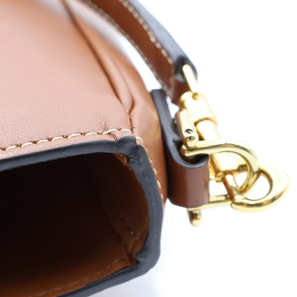 CELINE(セリーヌ) セーズ カミーユ16 スモール ソフトバッグ ショルダーバッグ ハンドバッグ レザー ブラウン 120693FX9 レディース