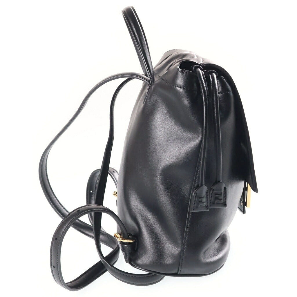 FENDI(フェンディ) バゲット FFロゴ バックパック リュックサック レザー ブラック 8BZ057AYJ1F0KUR 259-10429 袋