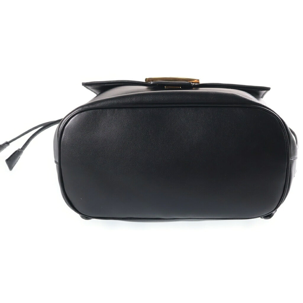 FENDI(フェンディ) バゲット FFロゴ バックパック リュックサック レザー ブラック 8BZ057AYJ1F0KUR 259-10429 袋