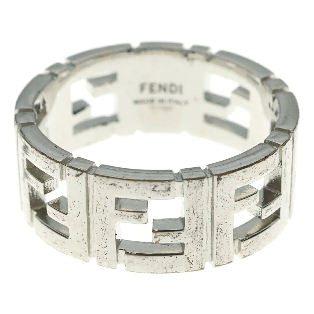FENDI(フェンディ) FFロゴ リング シルバー メタル