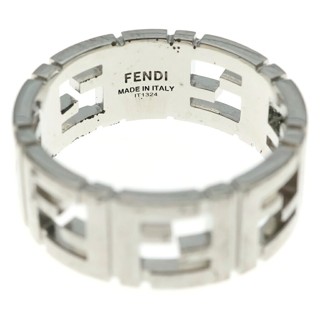 FENDI(フェンディ) FFロゴ リング シルバー メタル