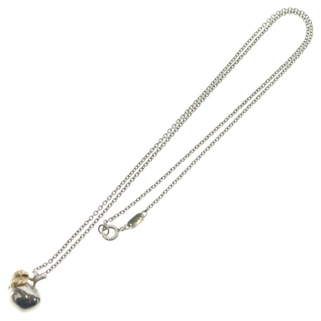 TIFFANY & Co.(ティファニー) エルサ・ペレッティ アップルペンダント ネックレス シルバー×ゴールド シルバー925 14K 箱