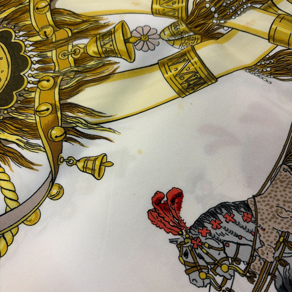 HERMES(エルメス) カレ90 CAPARACONS DE LA FRANCE ET DE L'INDE 像 グリーン マルチカラー スカーフ シルク