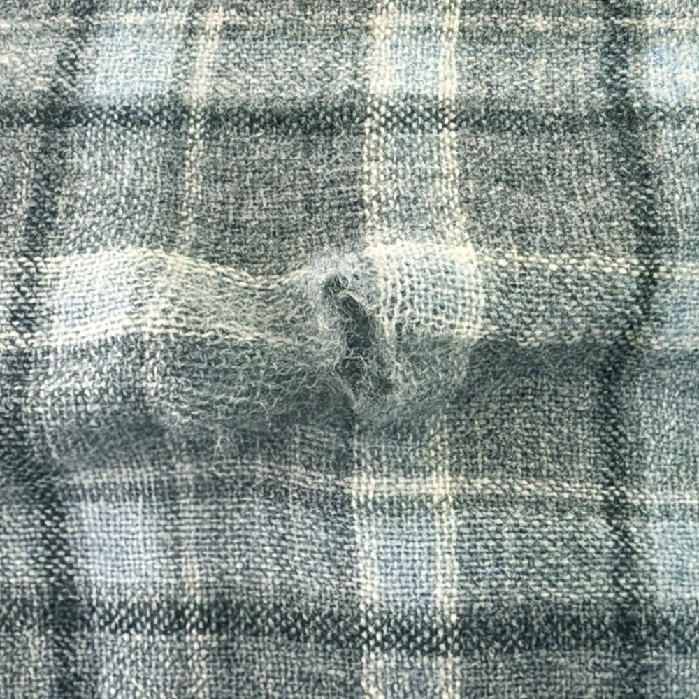 PENDLETON(ペンドルトン) 50S VINTAGE ヴィンテージ チェック柄 ウール オープンカラー長袖シャツ グレー/ブルー