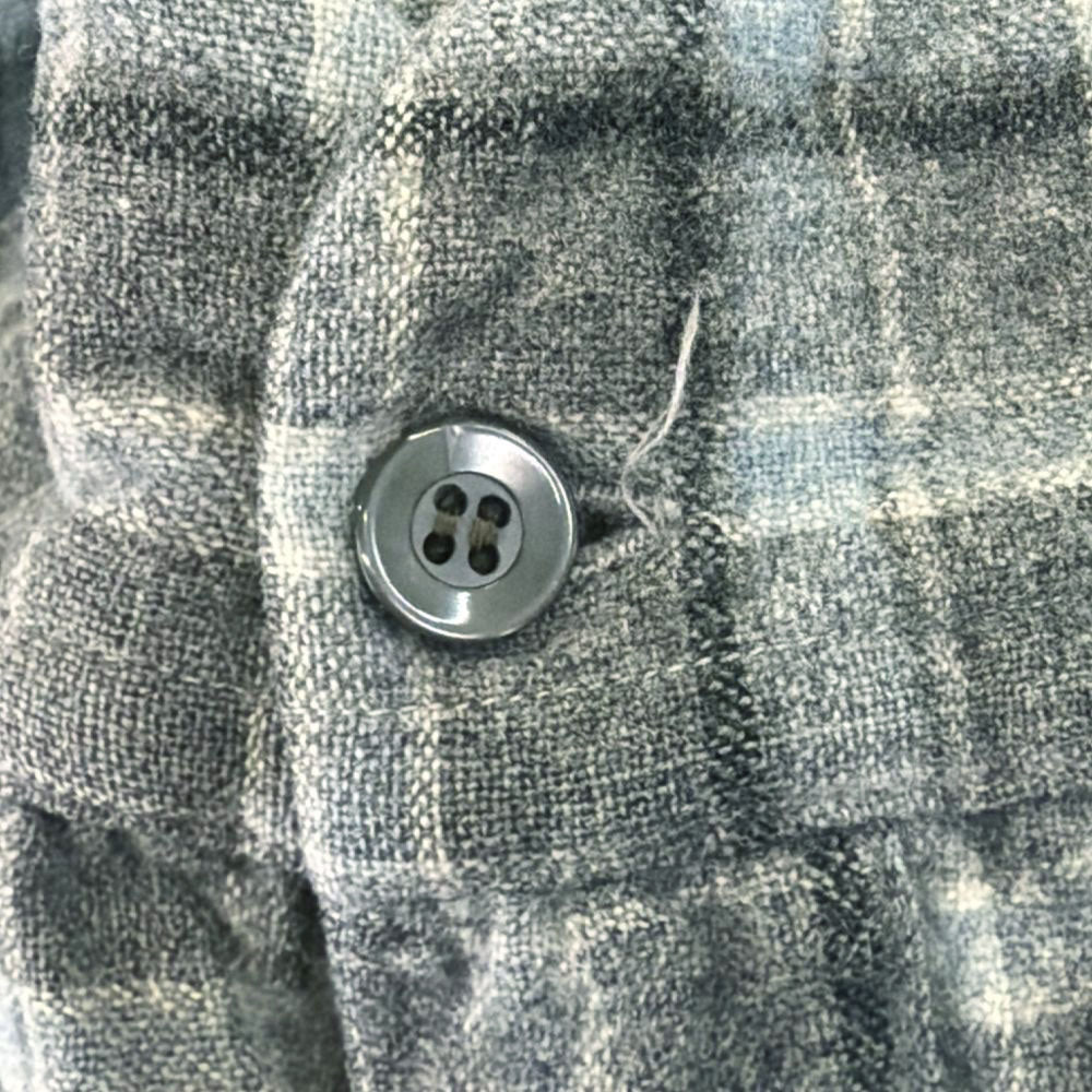 PENDLETON(ペンドルトン) 50S VINTAGE ヴィンテージ チェック柄 ウール オープンカラー長袖シャツ グレー/ブルー