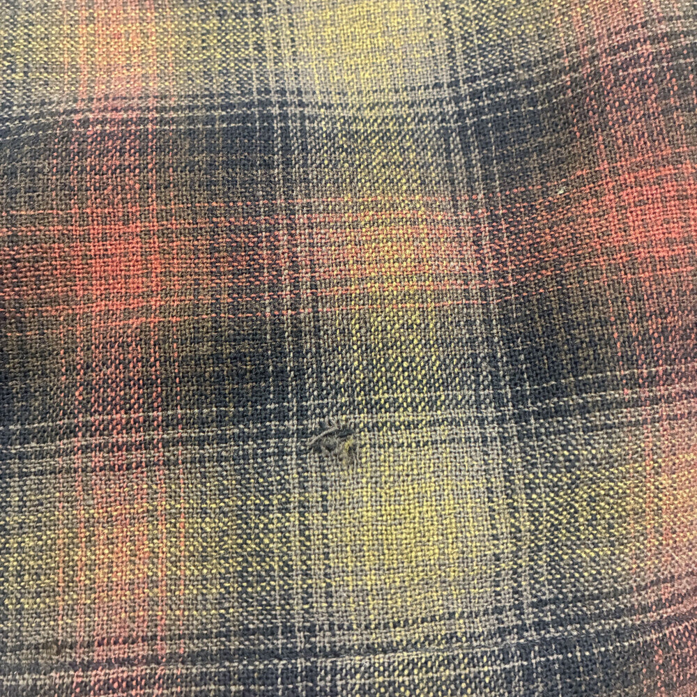 PENDLETON(ペンドルトン) 50S VINTAGE ヴィンテージ タータンチェック オープンカラー ウールシャツ レッド/ブラウン