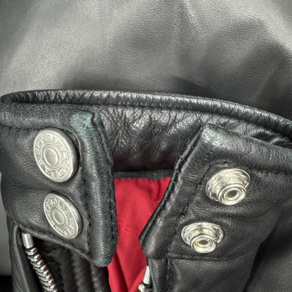 DSQUARED2(ディースクエアード) Lamb Leather Down Jacket ラムレザーダウンジャケット ブラック 71AM184
