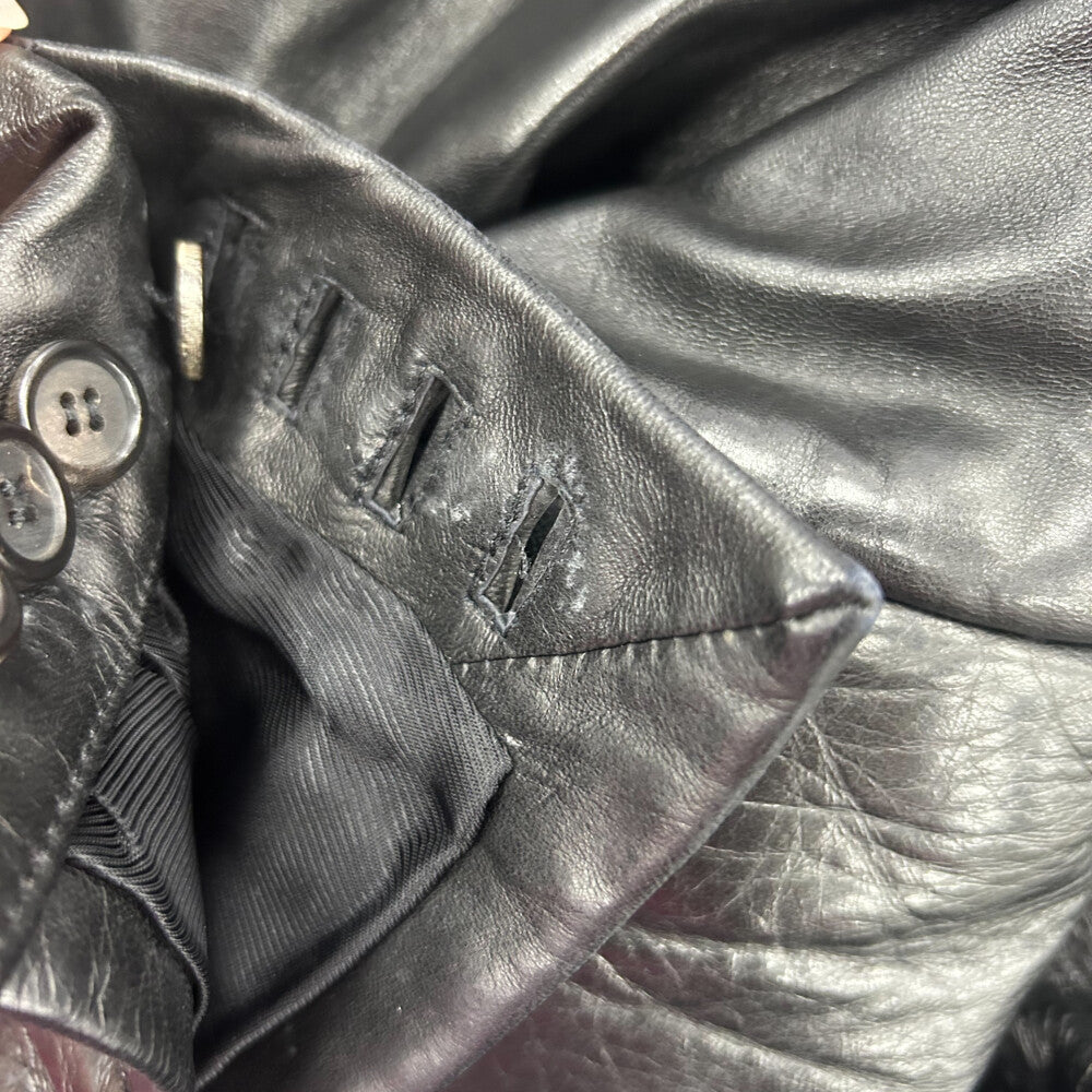 YVES SAINT LAURENT(イヴサンローラン) TOM FORD期 3B LEATHER JACKET トムフォード期 レザーテーラードジャケット ブラック