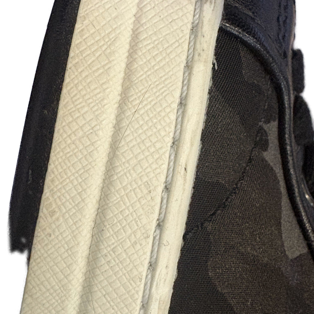 PRADA SPORT(プラダ スポーツ) レザー切替 カモ柄 レースアップ ミッドカットスニーカー ブラック/グレー レディース 3T5770
