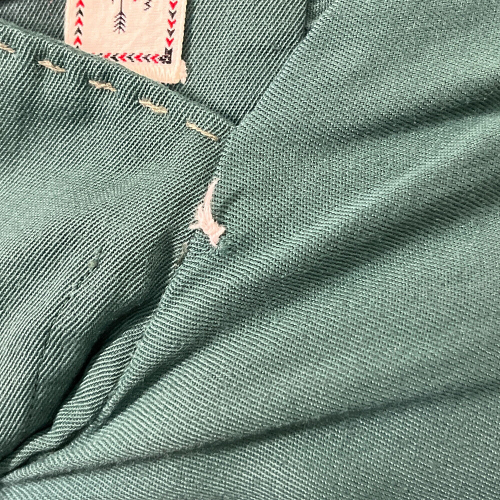 VINTAGE(ヴィンテージ) 50s VINATAGE ARROW レーヨンギャバ ハンドステッチ オープンカラー 開襟長袖シャツ グリーン