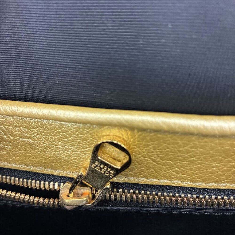 LOEWE(ロエベ) ヘリテージ ショルダーバック ゴールド金具 レザー ゴールド レディース