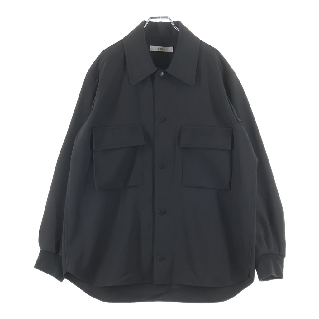 Ujoh(ウジョー) RIB SHIRT BLOUSON リブ 長袖シャツ ブルゾン ブラウン M753-B52-900