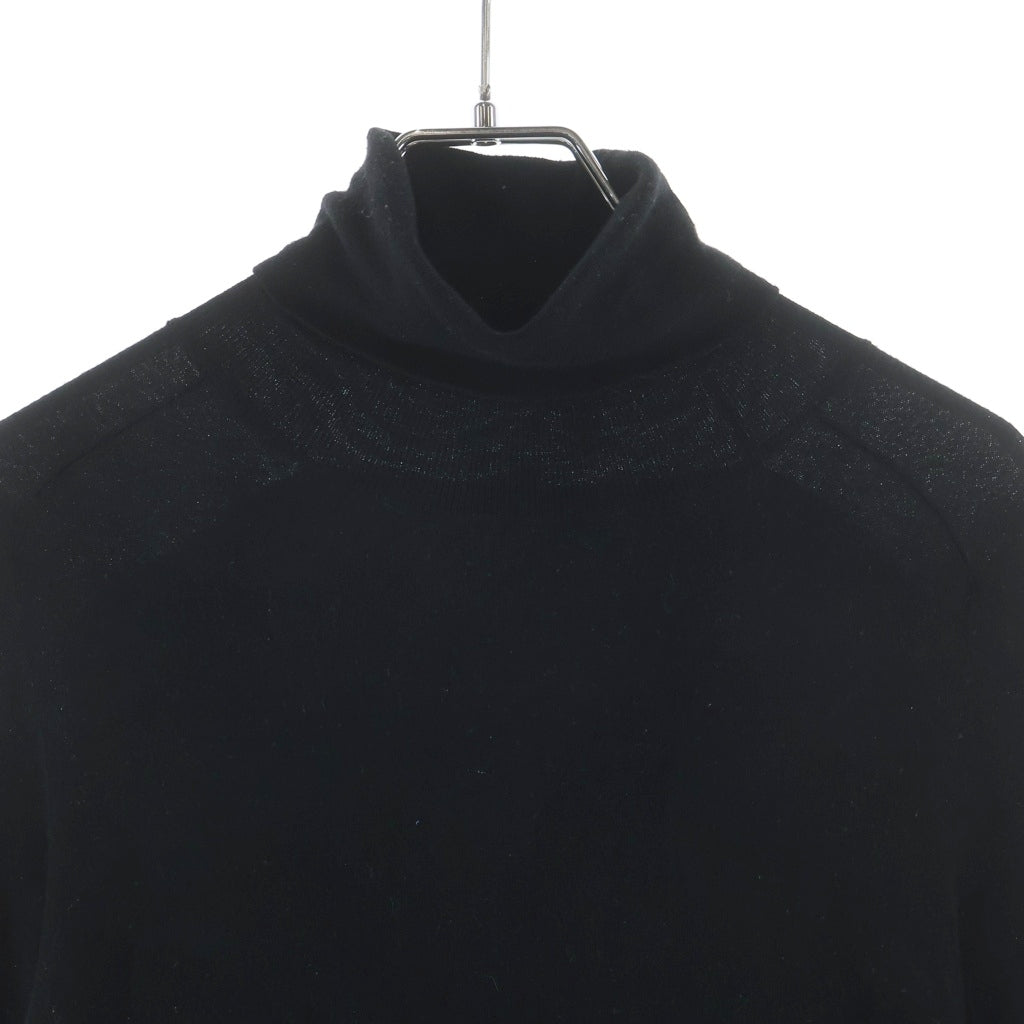 GIVENCHY(ジバンシィ) ロゴテープデザイン ウール タートルネック ニットセーター ブラック