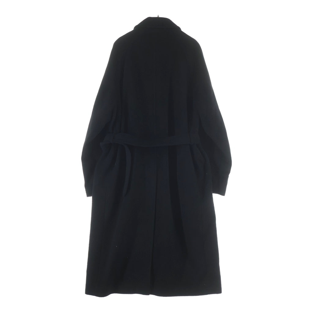 AURALEE(オーラリー) 22AW CASHMERE WOOL MOSSER SOUTIEN COLLAR COAT カシミヤ ウール モッサ サテン ステンカラーコート ブラック A22AC01MC