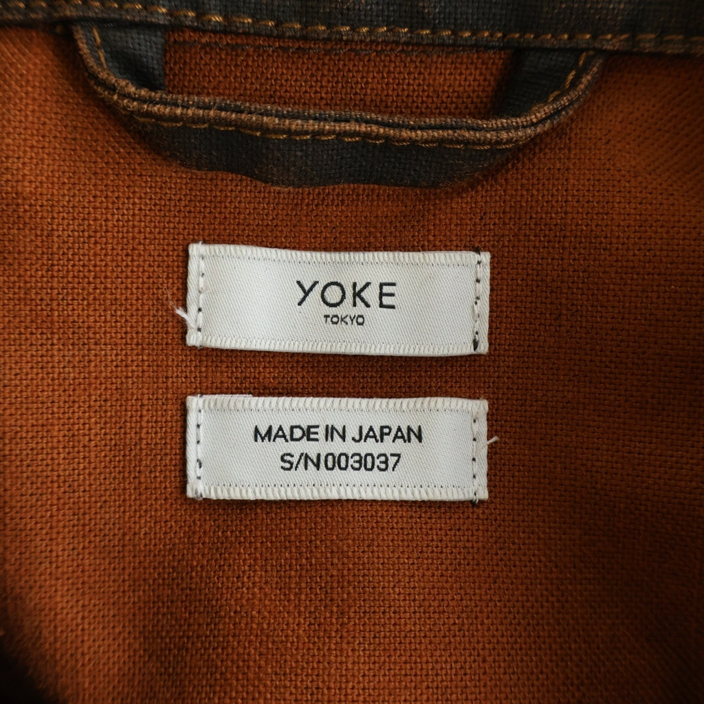 YOKE(ヨーク) 26SS Coating Cotton Drizzler Jacket コーティング コットン ジャケット ブラウン YK26SS01183B