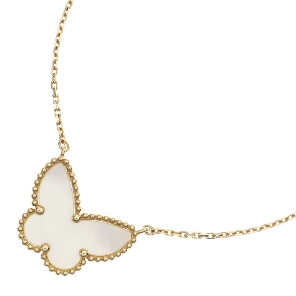 Van Cleef & Arpels(ヴァンクリーフアンドアーペル) ラッキーアルハンブラ パピヨン ネックレス K18イエローゴールド マザーオブパール VCARD99500 レディース
