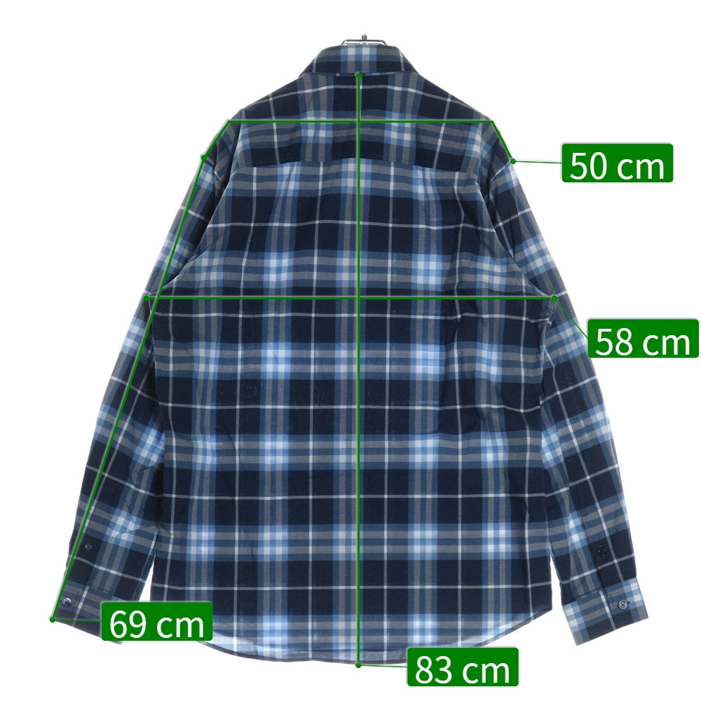 BURBERRY LONDON(バーバリーロンドン) タータンチェック レギュラーカラー コットン ロングスリーブ 長袖シャツ ブルー 8050360