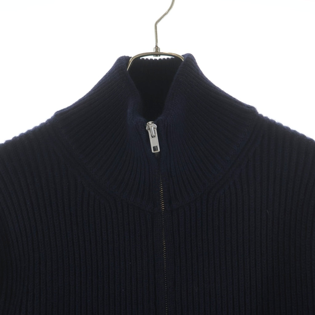 Maison Margiela(メゾンマルジェラ) 20AW DRIVERS KNIT ドライバーズウールニット ジップアップ長袖セーター ネイビー S50GP0143