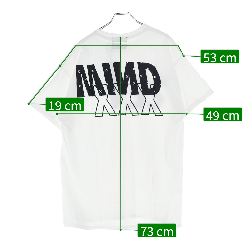 WIND AND SEA(ウィンダンシー) ×GOD SELECTION XXX WDS monogram T-SHIRT ゴッドセレクション モノグラム ロゴプリント クルーネック 半袖Tシャツ カットソー ホワイト XXX-WDS-05