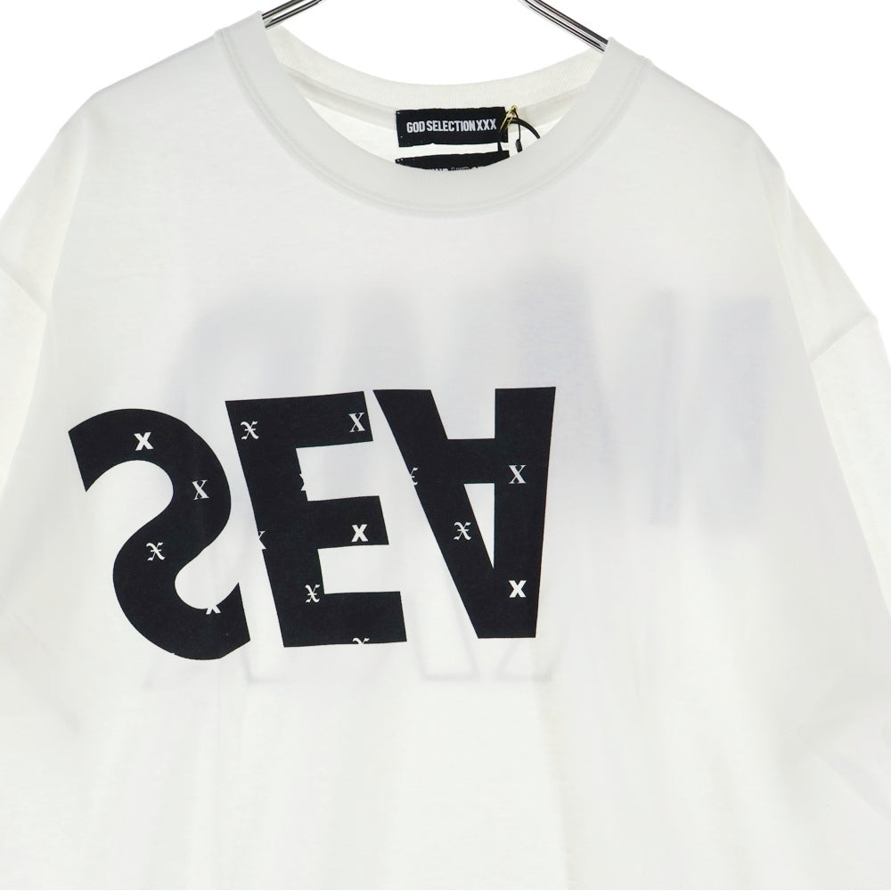 WIND AND SEA(ウィンダンシー) ×GOD SELECTION XXX WDS monogram T-SHIRT ゴッドセレクション モノグラム ロゴプリント クルーネック 半袖Tシャツ カットソー ホワイト XXX-WDS-05