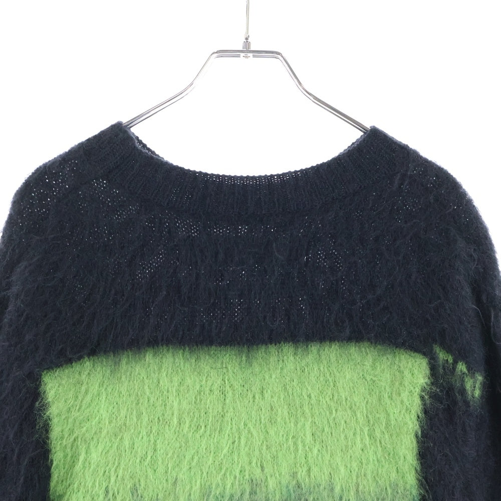 OFF-WHITE(オフホワイト) 17AW バックアロー グラデーション モヘア混ニットセーター ブラック OMHA036F17650004