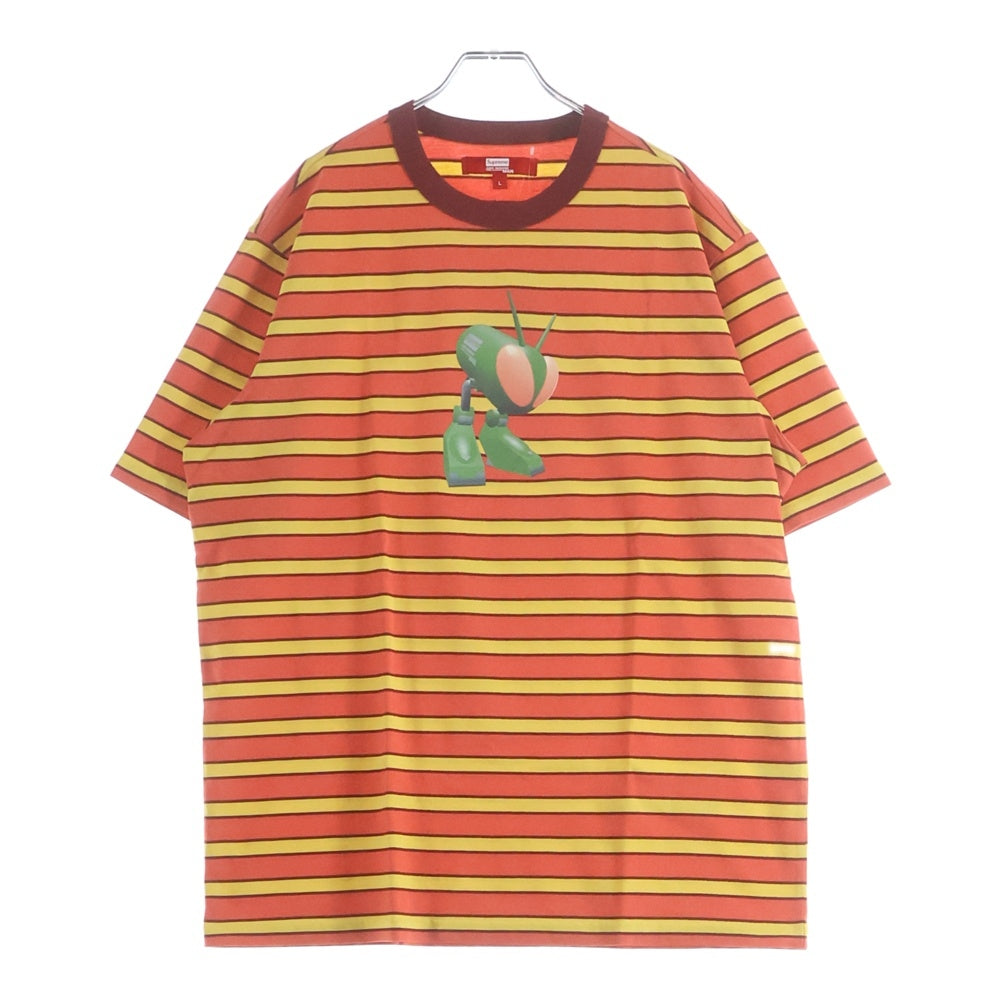 SUPREME(シュプリーム) 21AW ×JUNYA WATANABE Stripe S/S Tee ×ジュンヤワタナベ ストライプ クルーネック 半袖Tシャツ カットソー オレンジ