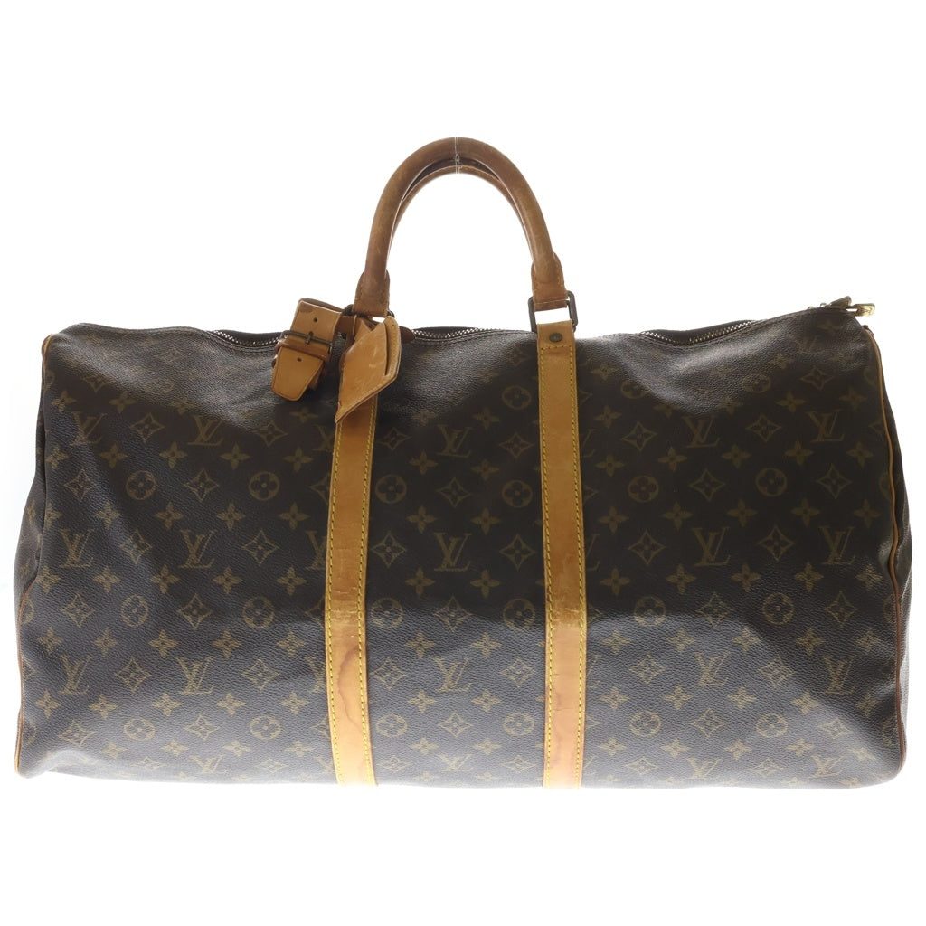 LOUIS VUITTON(ルイヴィトン) モノグラム キーポル55 PVC レザー ボストンバッグ ブラウン M41424