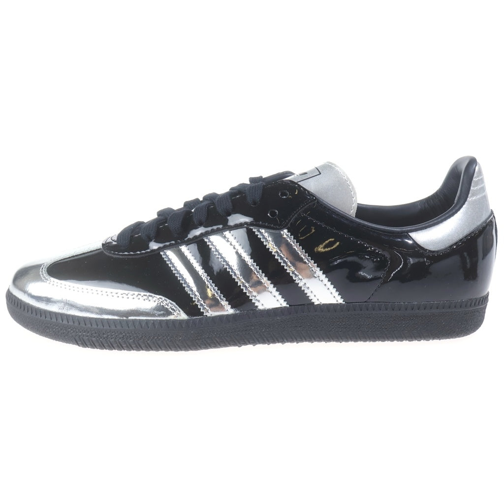adidas(アディダス) ×ATMOS SAMBA TUXEDO アトモス サンバ タキシード パテントレザーローカットスニーカー ブラック/シルバー US10/28cm IH3364
