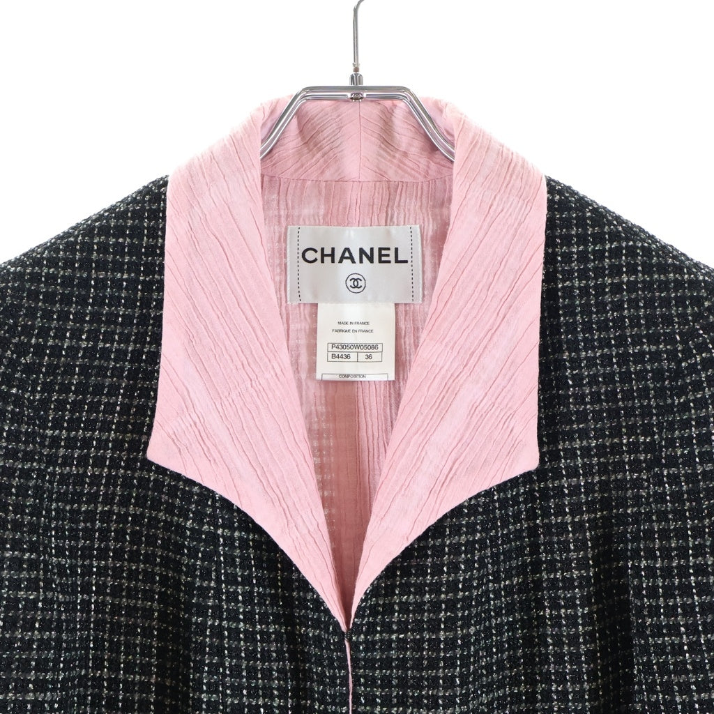 CHANEL(シャネル) バイカラーツイードジャケット ピンク×ブラック P43050W05086 レディース