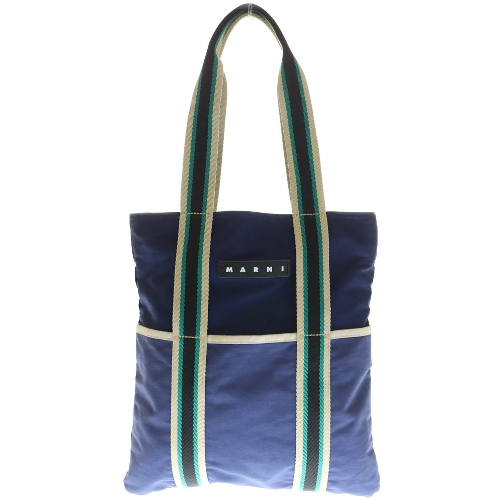 MARNI(マルニ) ブロックキャンバス トートバッグ ブルー SHMH0047A1T0000 レディース