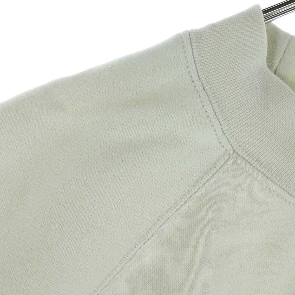 FEAR OF GOD ESSENTIALS(フィアオブゴッド エッセンシャルズ) SWEATSHIRT フロントラバーロゴ クルーネックスウェットトレーナー アイボリー