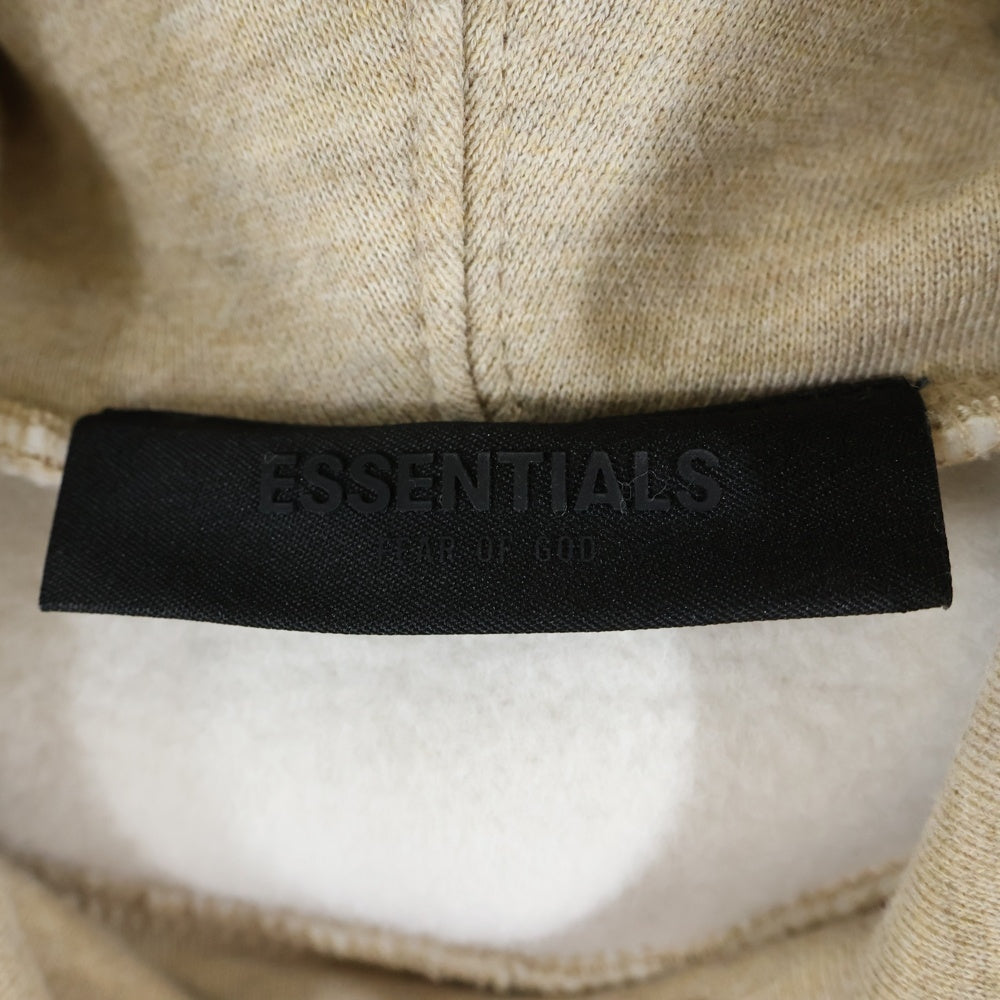 FEAR OF GOD ESSENTIALS(フィアオブゴッド エッセンシャルズ) HOODIE ラバーロゴ プルオーバースウェットパーカー フーディー ベージュ