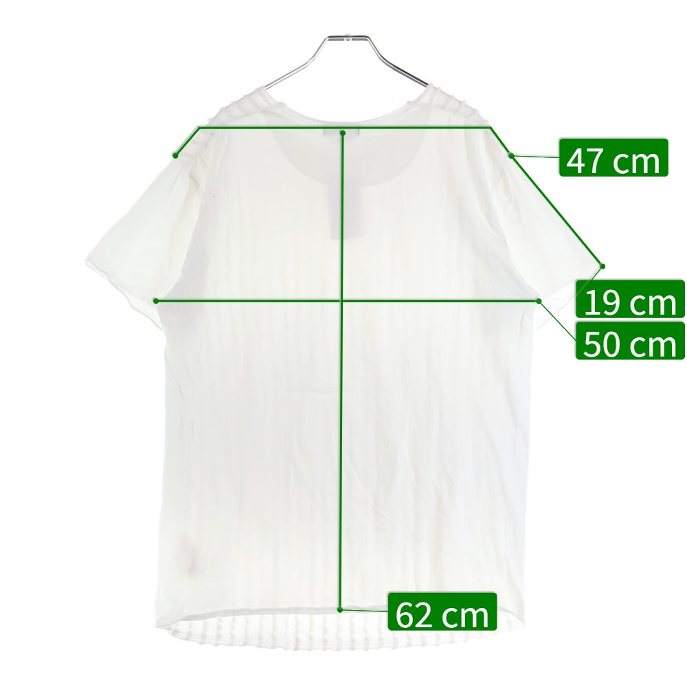 COMME des GARCONS HOMME PLUS(コムデギャルソンオムプリュス) 12SS AD2011 フリルデザイン コットン 半袖Tシャツ カットソー ホワイト PI-T033