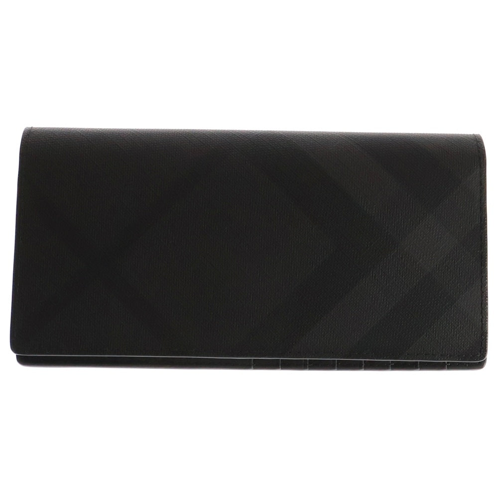 BURBERRY(バーバリー) CAVENDISH キャベンディッシュ ロンドンチェック 二つ折り長財布 ブラック レザー 8014479