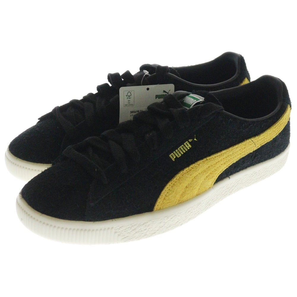 PUMA(プーマ) SUEDE VTG HAIRY スウェード ヴィンテージ へアリー スウェードローカットスニーカー ブラック/イエロー US9.5/27.5cm 385698-06