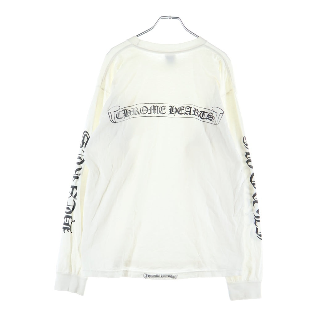 CHROME HEARTS(クロムハーツ) OLD Back Scroll Tee オールド バックスクロール アームロゴ クルーネック長袖Tシャツカットソー ホワイト
