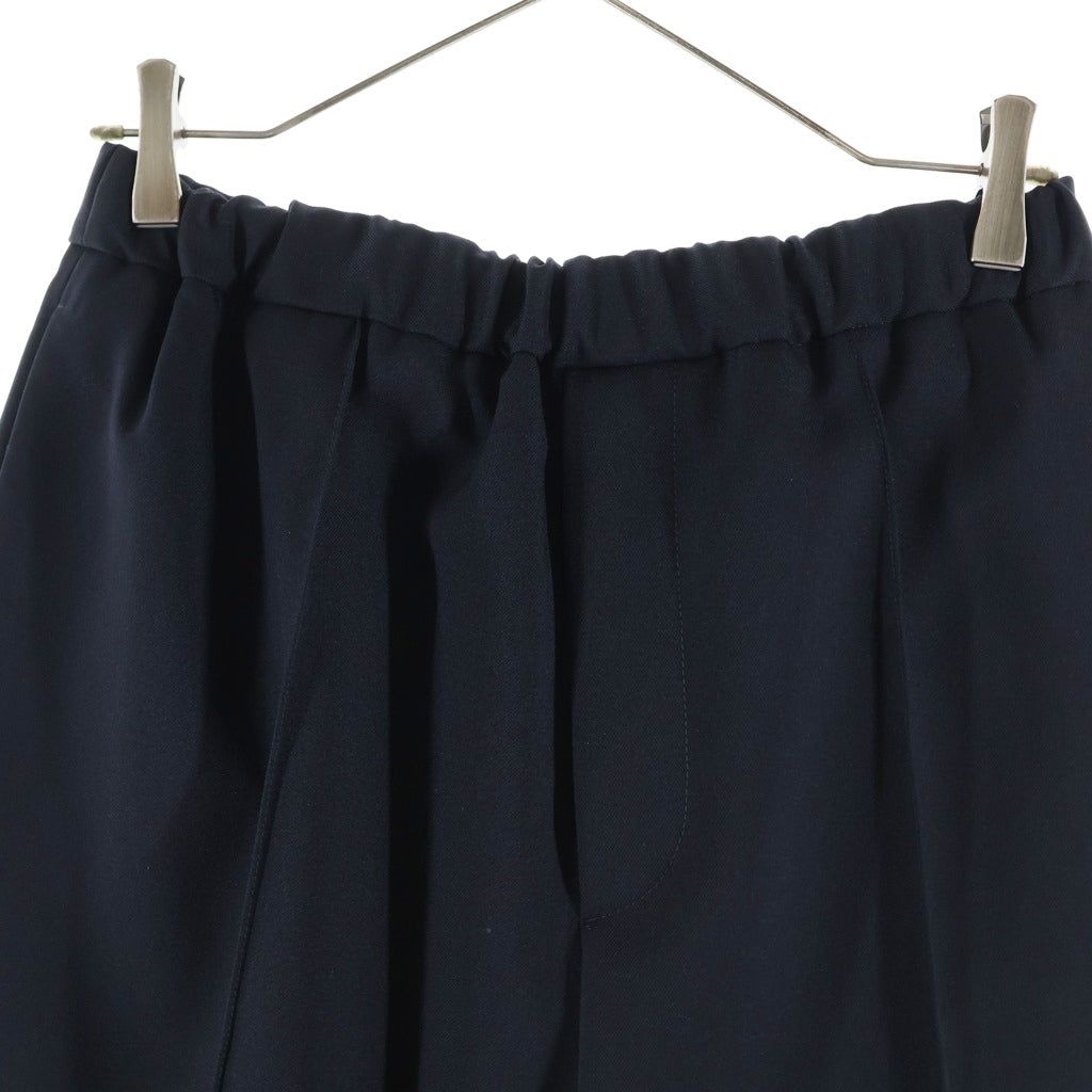 JIL SANDER(ジルサンダー) 25SS TROUSER ポリエステルギャバジン テーパード トラウザー イージーパンツ スラックスパンツ ネイビー J22KA0012 J70001
