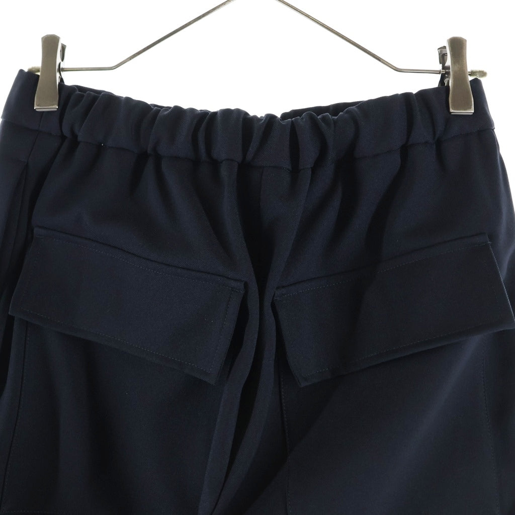 JIL SANDER(ジルサンダー) 25SS TROUSER ポリエステルギャバジン テーパード トラウザー イージーパンツ スラックスパンツ ネイビー J22KA0012 J70001