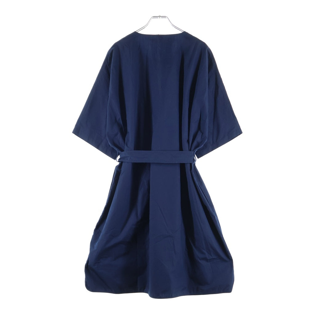 HERMES(エルメス) BEACH CAFTAN ビーチカフタンドレス 刺繍 半袖ワンピース H6E3518DAI734 ネイビー レディース