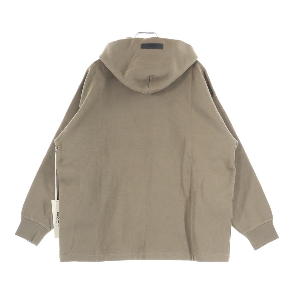 FEAR OF GOD ESSENTIALS(フィアオブゴッド エッセンシャルズ) HOODIE フェルトロゴ プルオーバースウェットパーカー フーディー ブラウン
