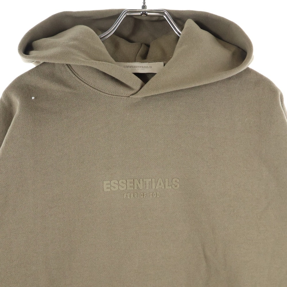 FEAR OF GOD ESSENTIALS(フィアオブゴッド エッセンシャルズ) HOODIE フェルトロゴ プルオーバースウェットパーカー フーディー ブラウン