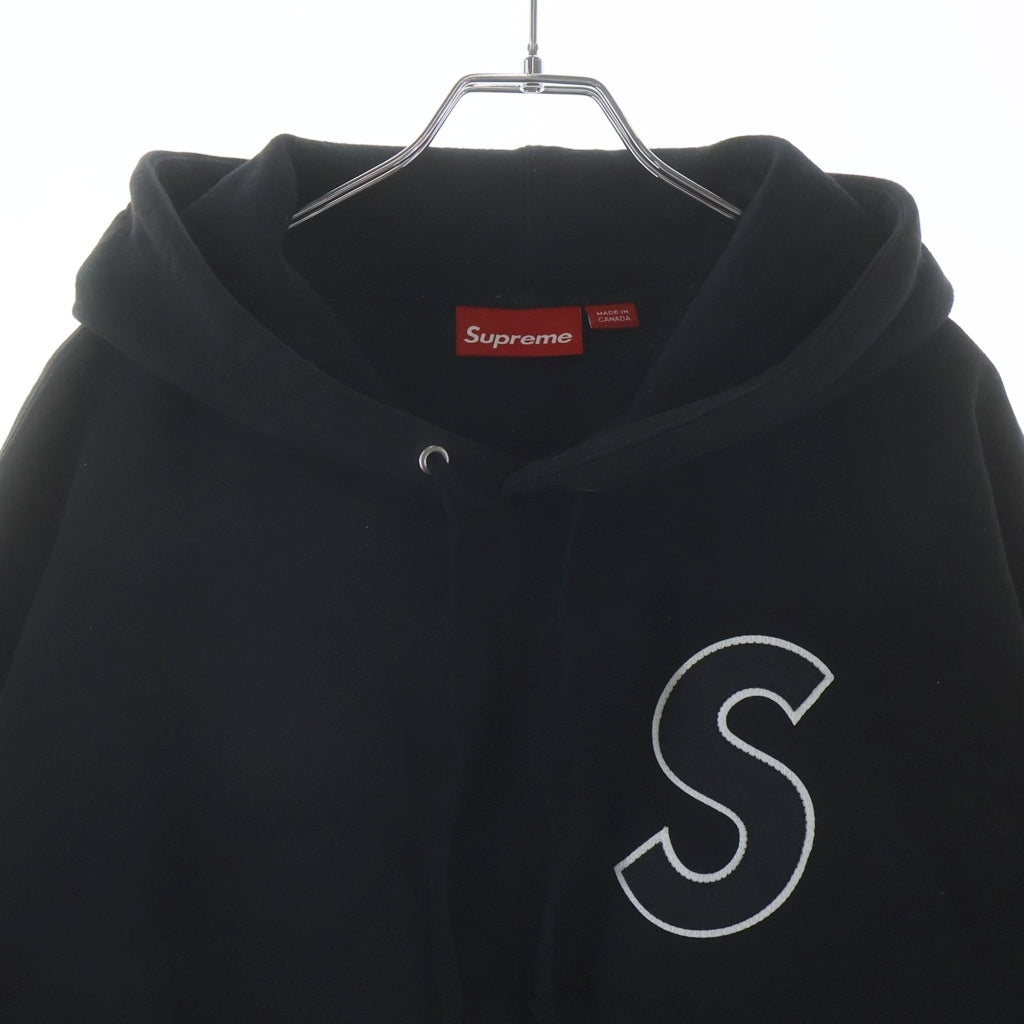 SUPREME(シュプリーム) 25SS S Logo Hooded Sweatshirt Sロゴ刺繍 スウェットプルオーバーパーカー ブラック