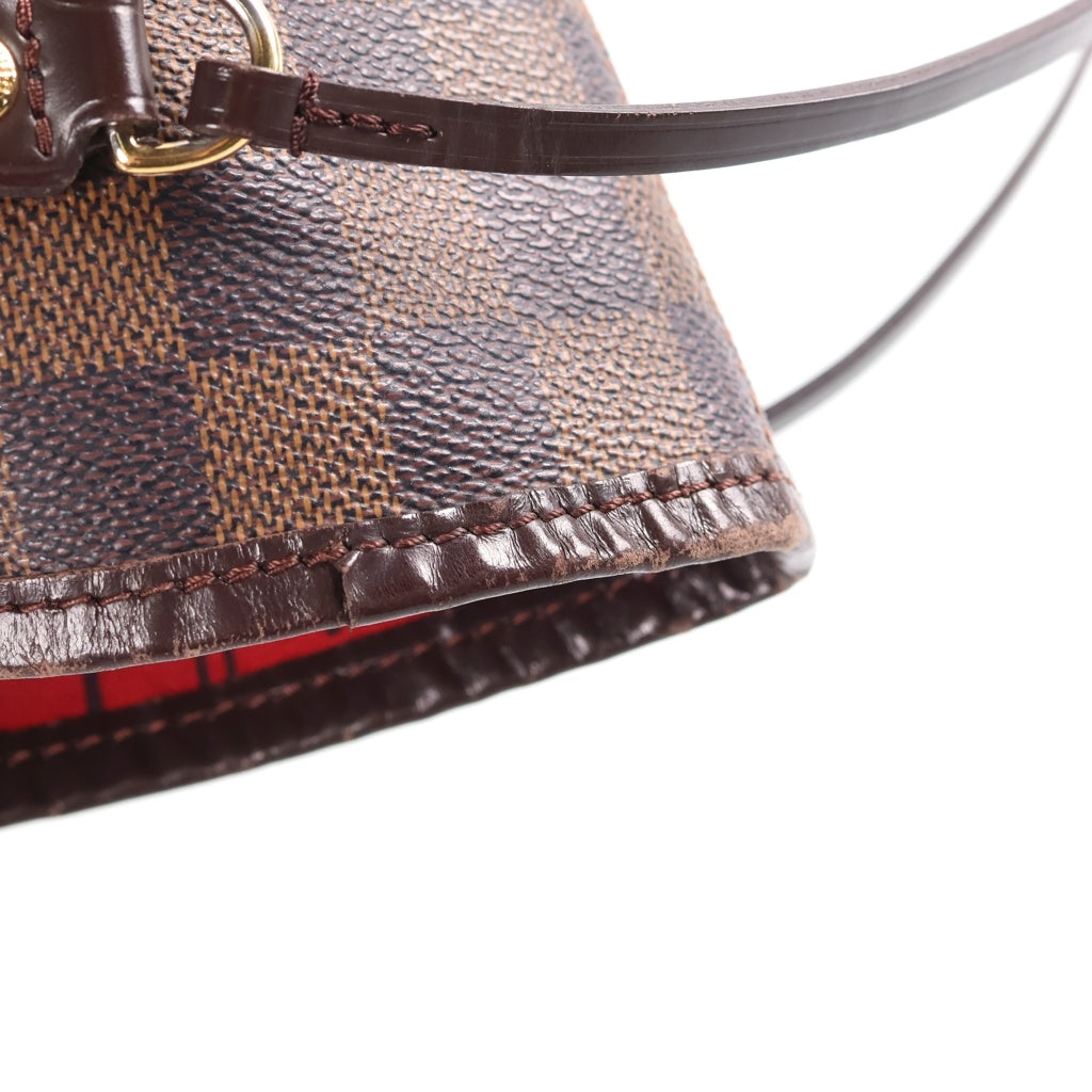 LOUIS VUITTON(ルイヴィトン) ダミエ ネヴァーフルMM 旧型 ハンドバッグ トートバッグ ブラウン レザー×PVC N51105 ゴールド金具 レディース