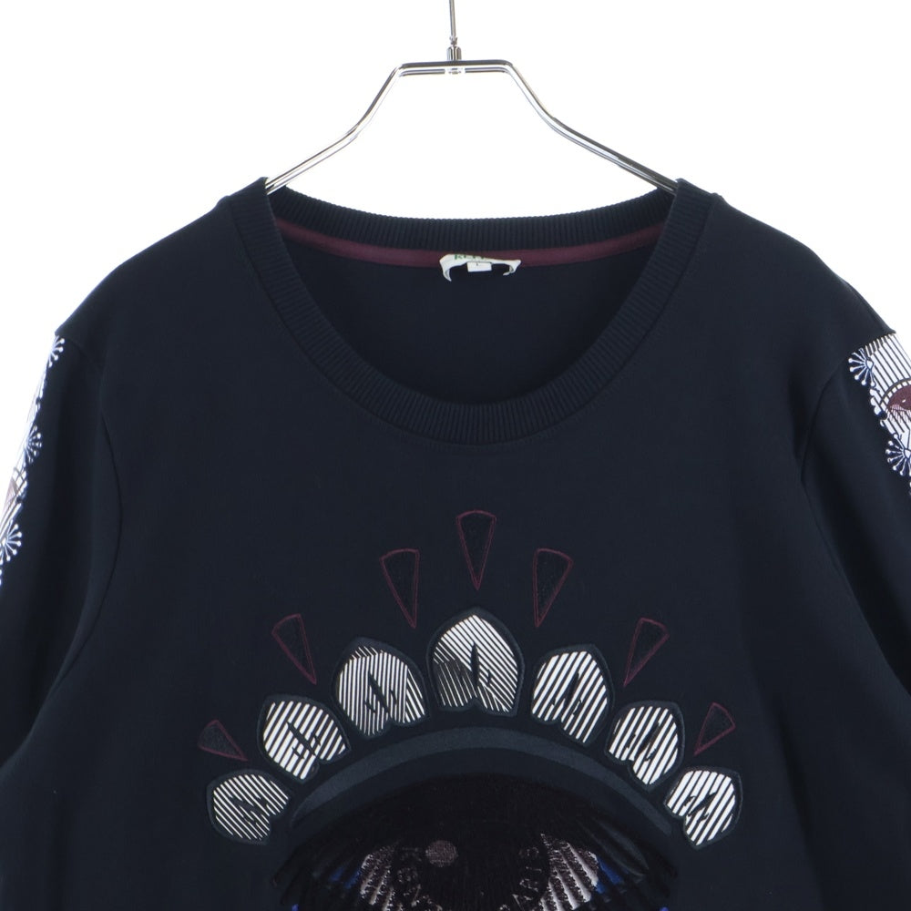KENZO(ケンゾー) 23AW Evil Eye フロントデザイン クルーネックトレーナー スウェット ブラック F662R08614XM