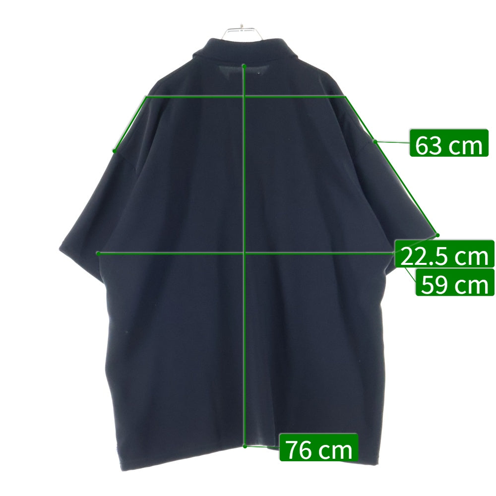 WTAPS(ダブルタップス) 23SS PARALLEL SS POLY パラレル ポリエステル ハーフジップ 半袖ポロシャツ ブラック 231ATDT-CSM35